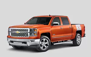 Обои автомобили Chevrolet Silverado LTZ University of Texas Edition Crew Cab - 2015
