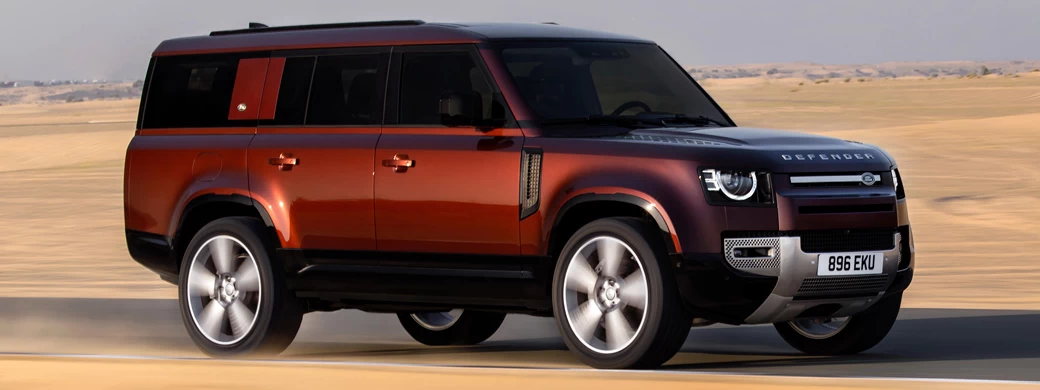 Обои автомобили Land Rover Defender 130 P400 SE (Sedona Red) - 2023 - Car wallpapers