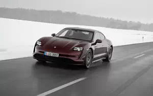 Обои автомобили Porsche Taycan (Cherry Metallic) - 2021