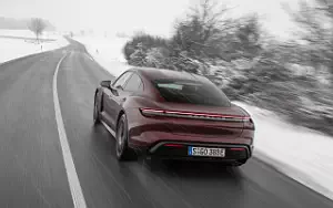 Обои автомобили Porsche Taycan (Cherry Metallic) - 2021